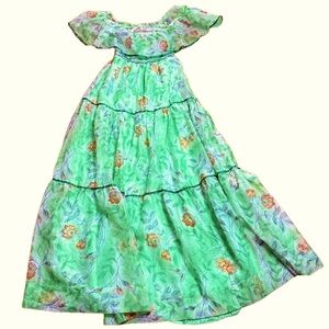 🌹 Miss Renfrew by Holt Renfrew 🌹 Vintage Off Shoulder Floral Chiffon Gown